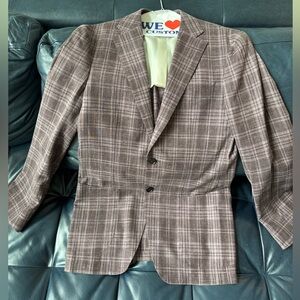 Suitsupply Checked Tailored Fit Havana Blazer